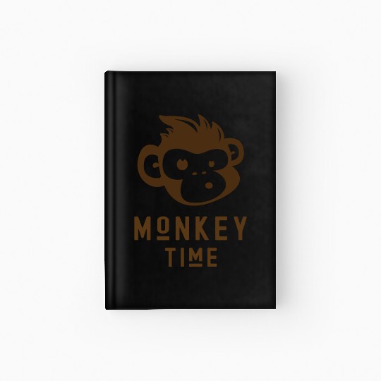 It's Monkey Time Cute Funny Monkey Face Hardcover Journal
