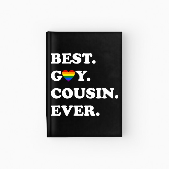 Best Gay Cousin Ever Hardcover Journal LGBTQ Gay Pride