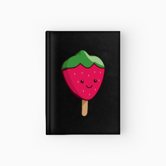 IceCream Strawberry Hardcover Journal