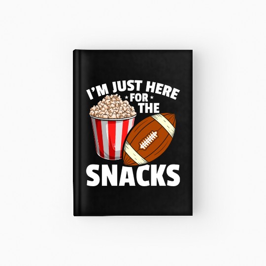 Football Popcorn Snack Food Lover Hardcover Journal