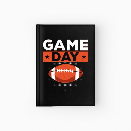 Retro American Football Game Day Hardcover Journal