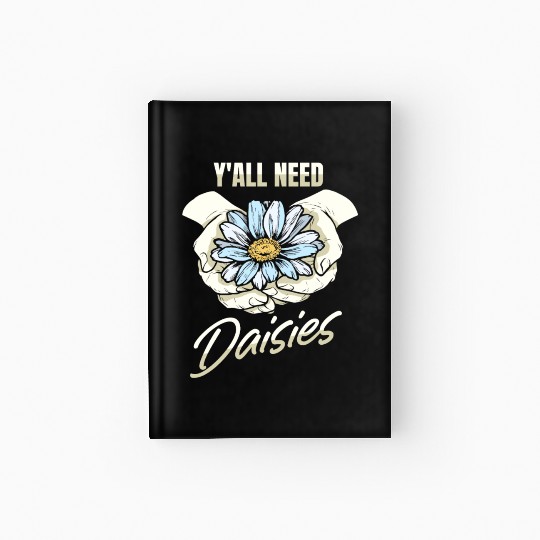 Daisy Garden Gardening Gardener Hardcover Journal