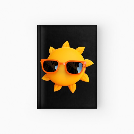 Sun 3d summer yellow nature Hardcover Journal