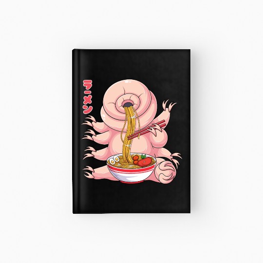 Kawaii Tardigrade Ramen Noodles Japanese Anime Noo Hardcover Journal