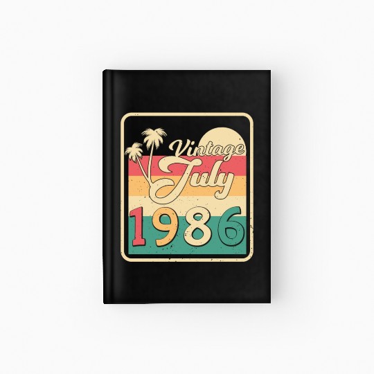 Birthday Greeting For July 1986 Hardcover Journal