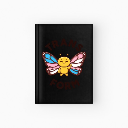 Transgender Monarch Butterfly Trans Form Kawaii Hardcover Journal