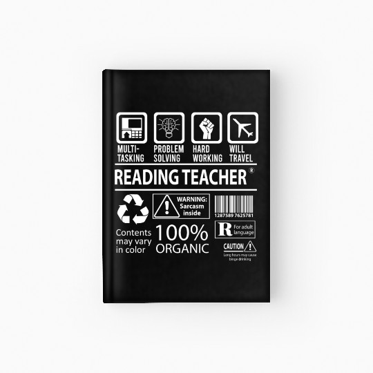 Reading Teacher Hardcover Journal - Multitasking Job Gift It