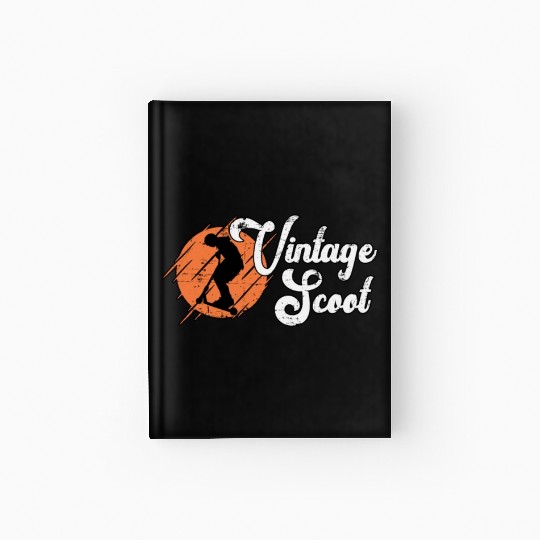 Scooter Driver Vintage Scoot Escooter Stunt Retro Hardcover Journal