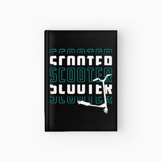Scooter Driver E-Scooter Escooter Vintage Funny Hardcover Journal