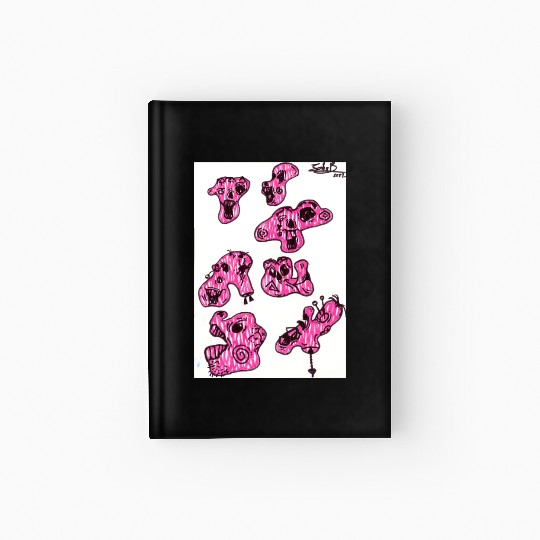 pink zombies Hardcover Journal