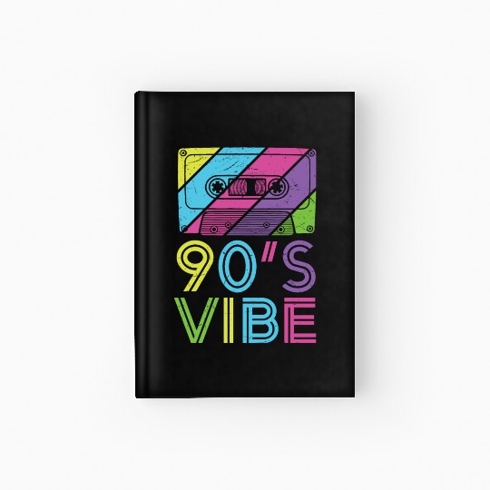 90's Vibe Retro Cassette Tape Music Hardcover Journal