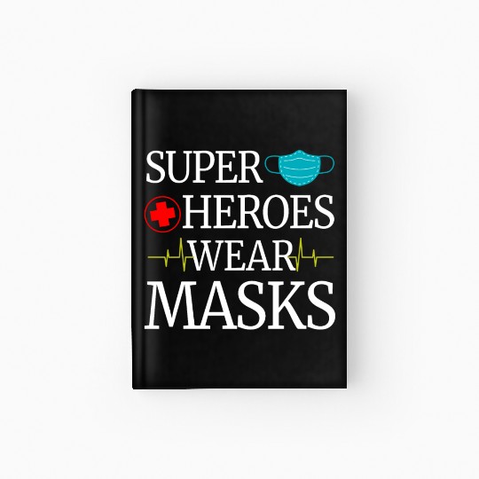 Superhero Mask Nursing Superheroes Women's Nurse Hardcover Journal
