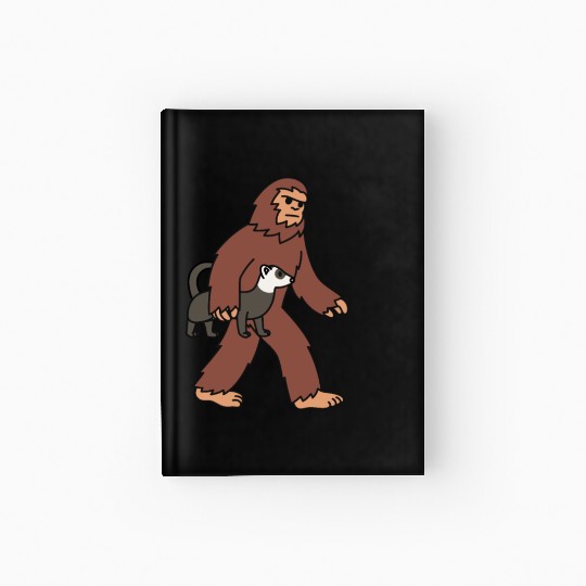 Bigfoot Sasquatch Walking Ferret Hardcover Journal