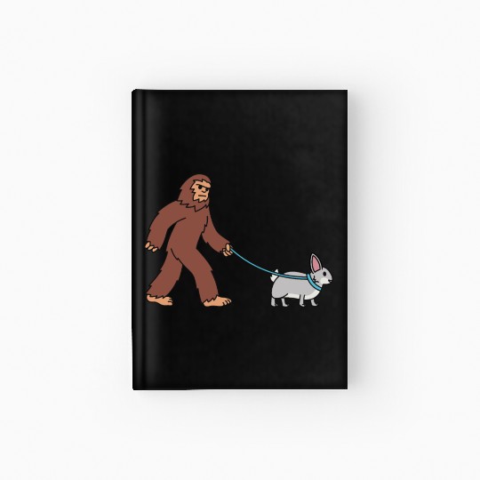 Bigfoot Sasquatch Walking Rabbit Hardcover Journal