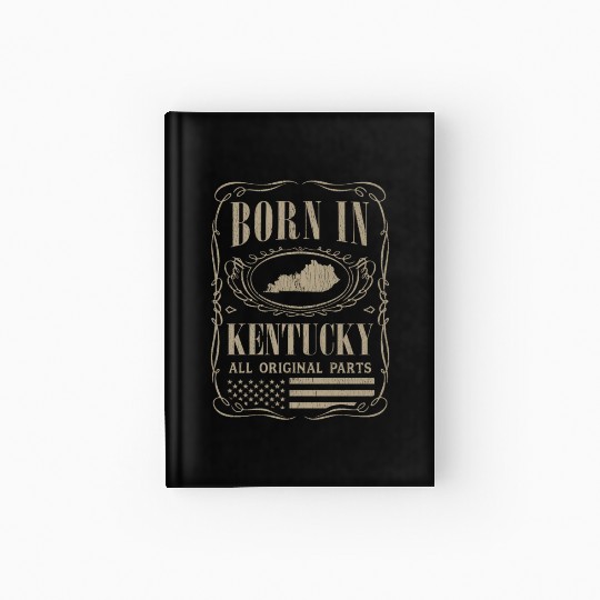 Vintage America US States Born Kentucky Hardcover Journal
