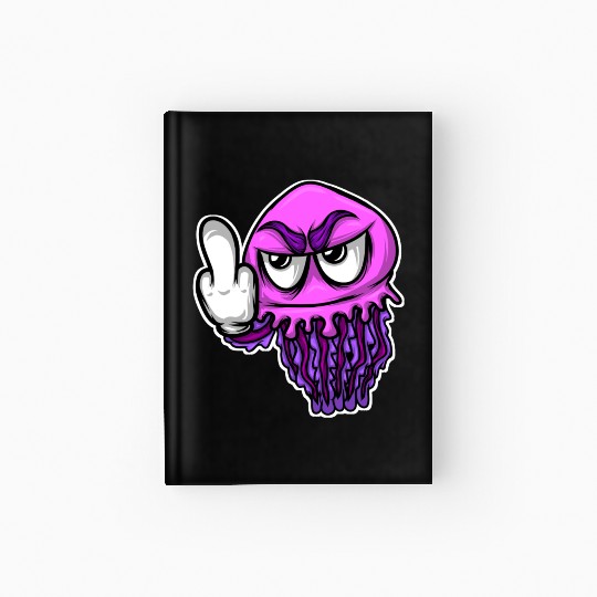 Jelly Fish Middle Finger Jellyfish Hardcover Journal