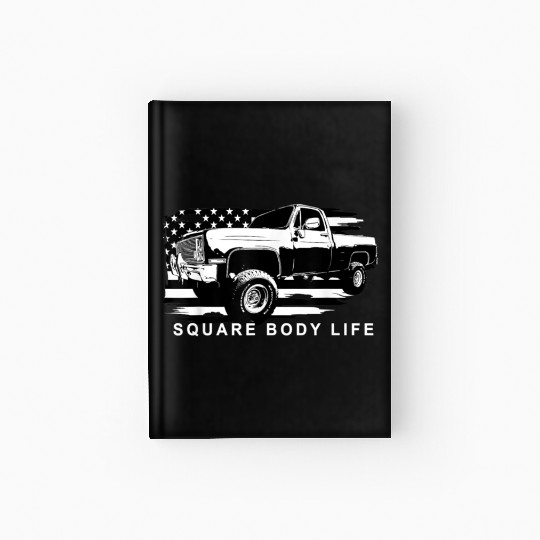 Squarebody American Flag Square Body Truck Hardcover Journal