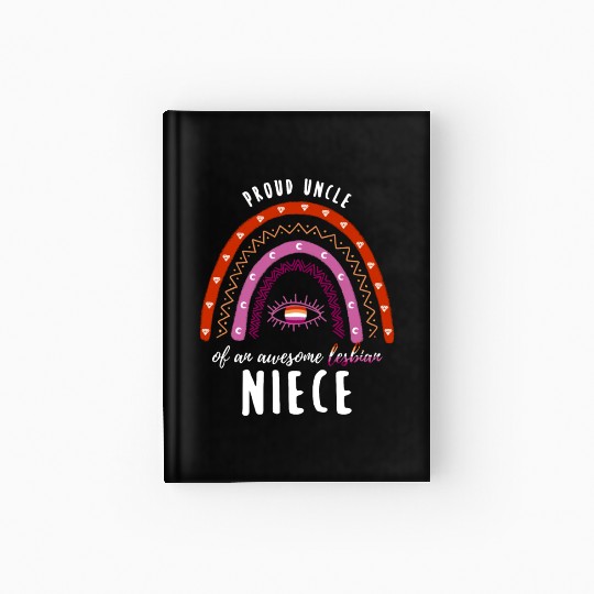 Rainbow Uncle Lesbian Niece Hardcover Journal