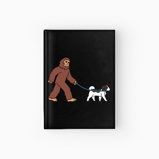 Bigfoot Sasquatch Walking Havanese Hardcover Journal