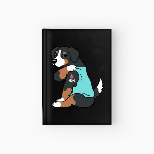 I Love Mom Tattoo Bernese Mountain Dog Hardcover Journal