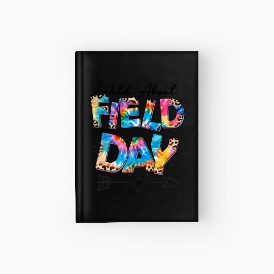 Tie dye leopard Wild About Field Day Teacher Kids Hardcover Journal