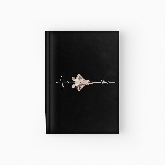 f22 raptor heart beat Hardcover Journal