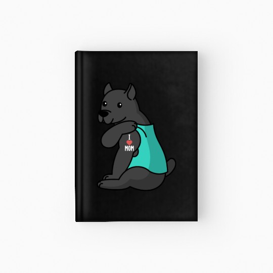 I Love Mom Tattoo Cane Corso Hardcover Journal