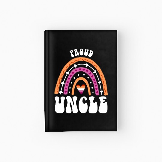 Proud Uncle Lesbian Pride Rainbow Hardcover Journal