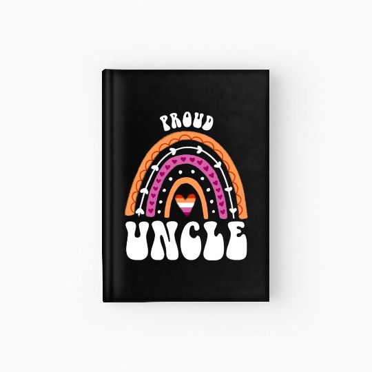 Proud Uncle Lesbian Pride Rainbow Hardcover Journal