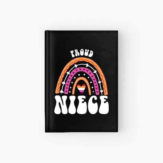Proud Niece Lesbian Pride Rainbow Hardcover Journal