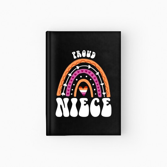 Proud Niece Lesbian Pride Rainbow Hardcover Journal