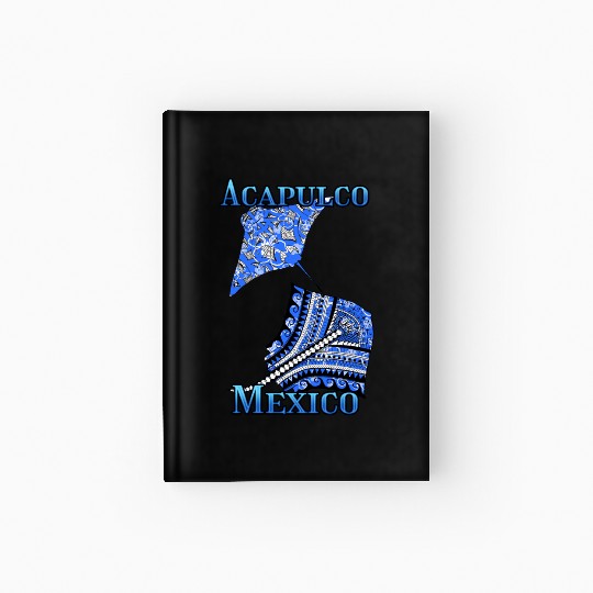 Acapulco Vacation Tribal Stingrays Hardcover Journal