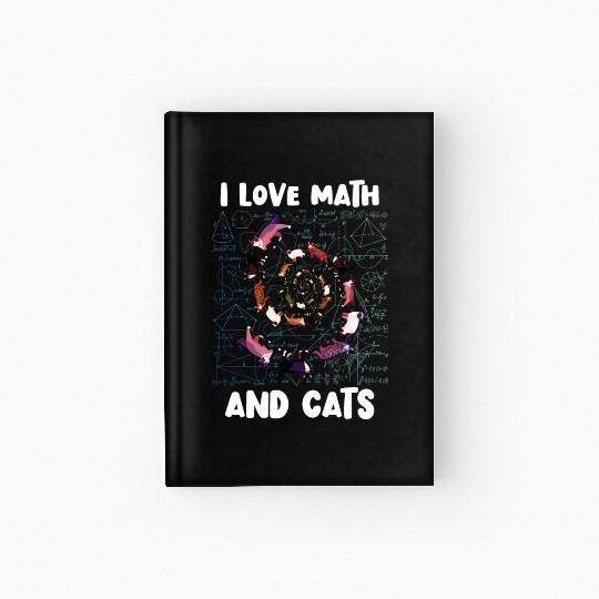 Math Kitty Cat I Love Math And Cats Mathematics Hardcover Journal