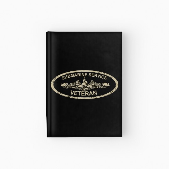 Vintage Us Navy Submarine Service Veteran T Hardcover Journal