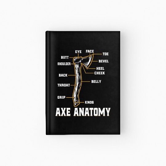 Axe Anatomy - Funny Ax Hatchet Thrower Throwing Hardcover Journal