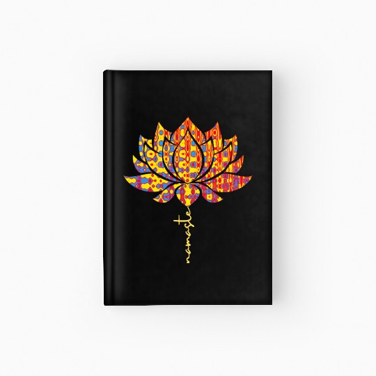 Watercolor Lotus Namaste Meditation Yoga Hardcover Journal