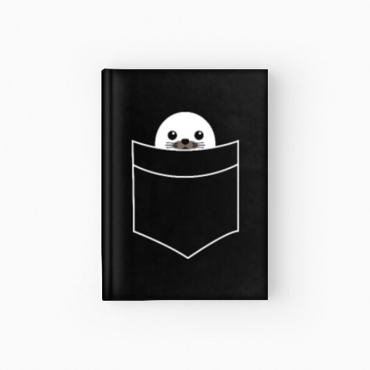 Seal In The Pocket harbor Seal Sea Lion Ocean Hardcover Journal