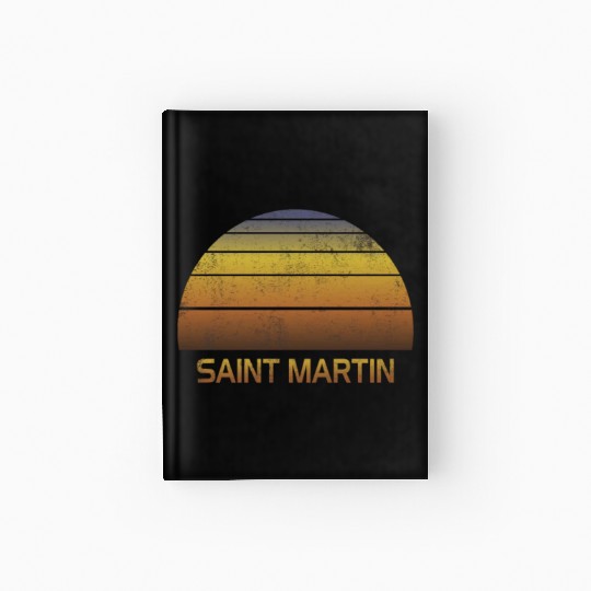 Vintage Sunset Family Vacation Souvenir Saint Hardcover Journal