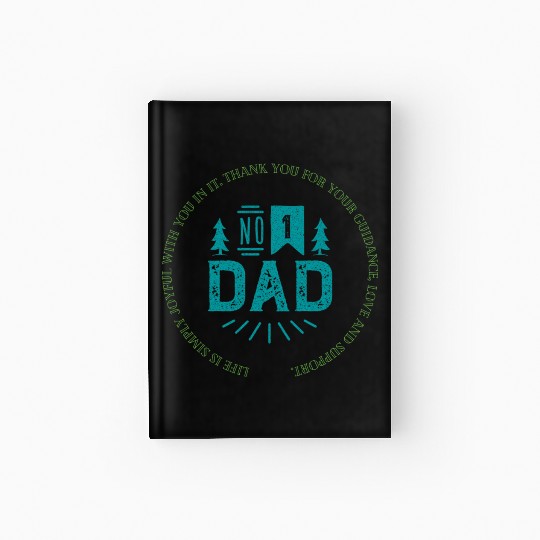 No.1 Dad Vintage Circle Badge Father's Day Hardcover Journal