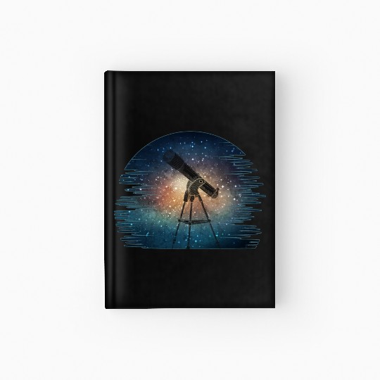 Telescope Solar System Stars Galaxy Astronomer Hardcover Journal