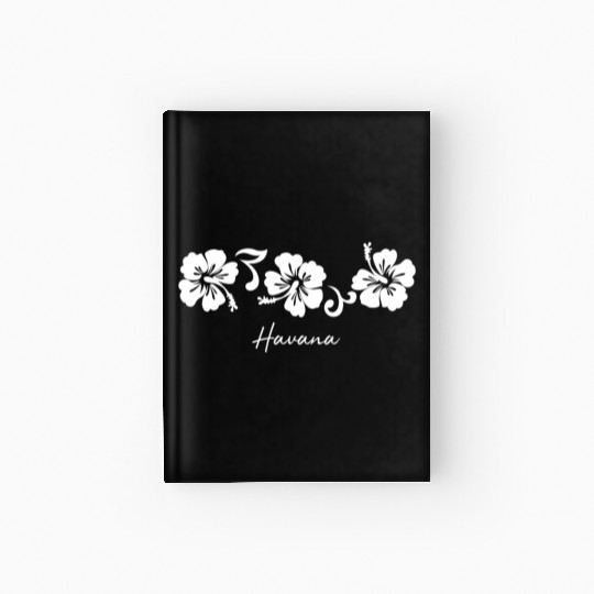 Havana Cuba Hibiscus Flower Hardcover Journal