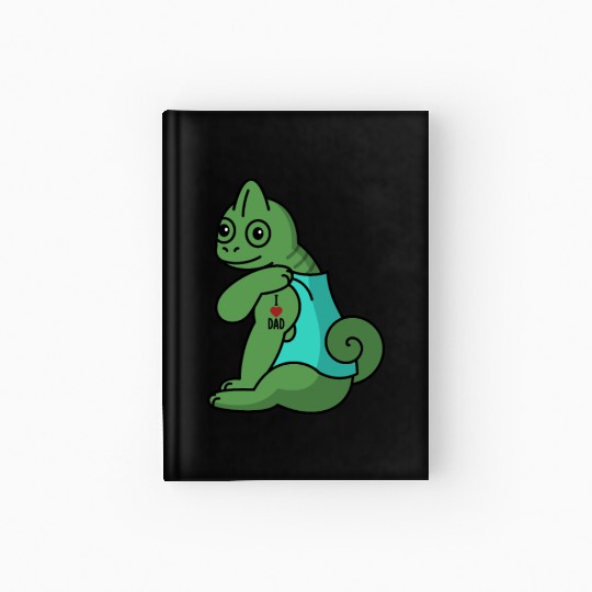 I Love Dad Chameleon Reptile Hardcover Journal