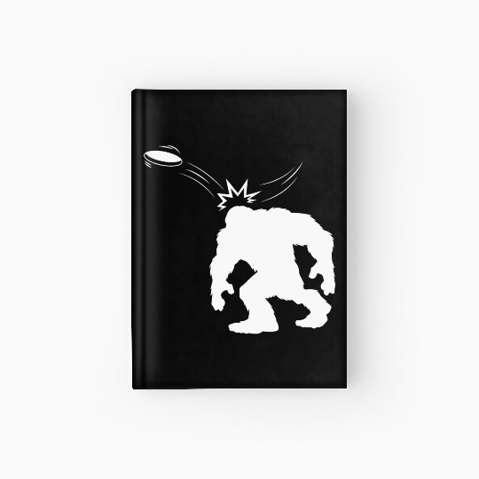Bigfoot Hit By Disc Golf Frisbee Game Sports Lover Hardcover Journal
