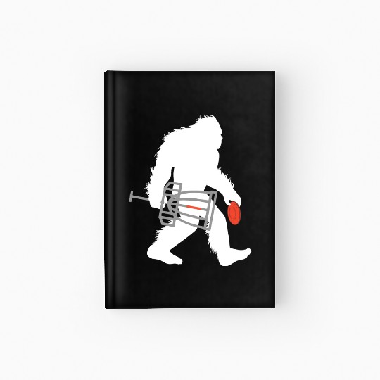 Bigfoot Disc Golf Cryptid Sasquatch Disc Golfer Hardcover Journal