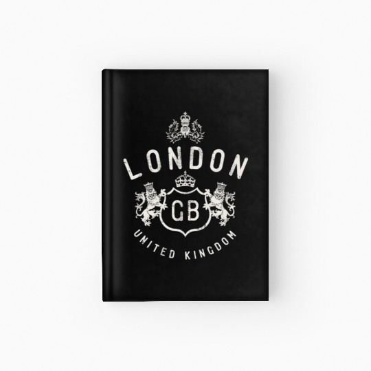 London Great Britain Vintage Crown Hardcover Journal