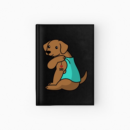 I Love Dad Vizsla Hardcover Journal