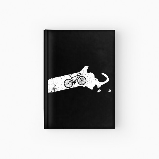 Cute Unique Vintage Massachusetts Cycling Hardcover Journal