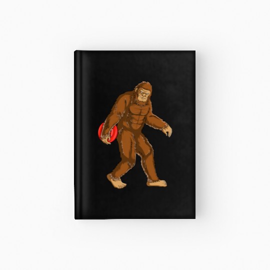 Funny Bigfoot Sasquatch Disc Golf Player Gift Hardcover Journal