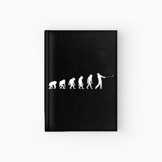 Evolution Golf Funny Golfer Humor Golfing Golf Hardcover Journal