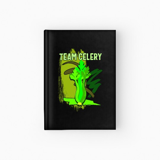Celery Vegetable Hardcover Journal, Team Celery Hardcover Journal,